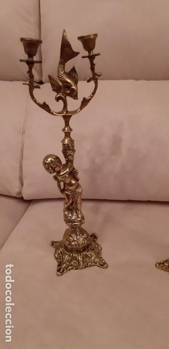 Antig&uuml;edades: Candelabros de bronce - Foto 3