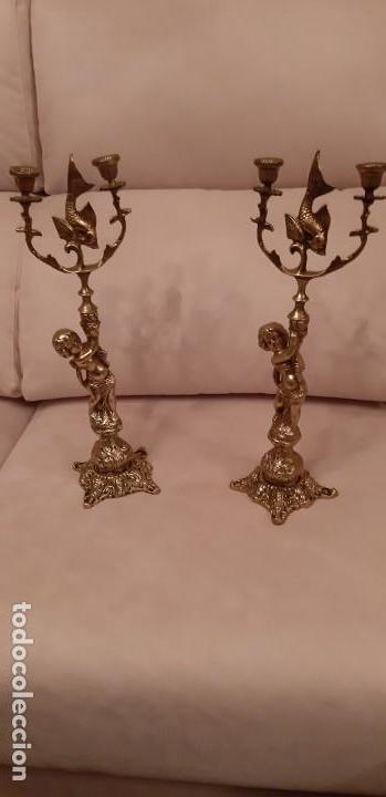 Antig&uuml;edades: Candelabros de bronce - Foto 1