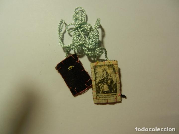 Antig&uuml;edades: ESCAPULARIO DE LA VIRGEN DEL CARMEN . 2 CM. - Foto 1