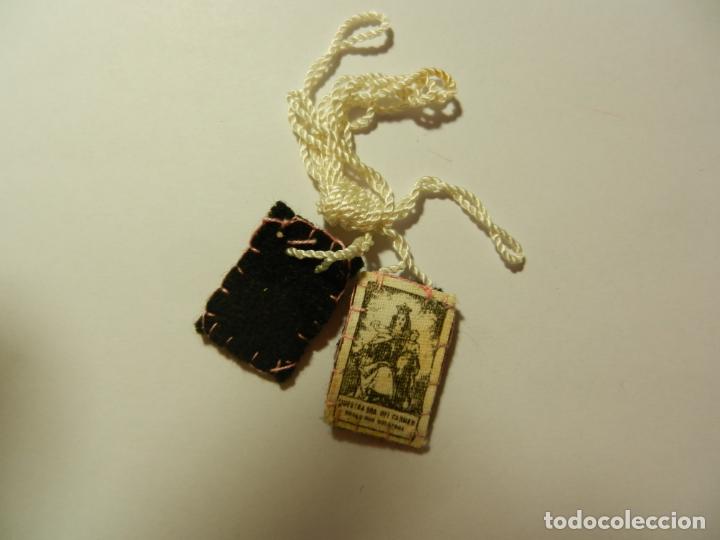 Antig&uuml;edades: ESCAPULARIO DE LA VIRGEN DEL CARMEN . 2 CM. - Foto 1