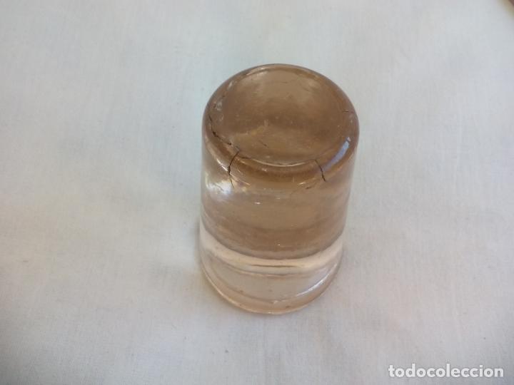 Antiquit&auml;ten: ANTIGUO TAPON DE VIDRIO DE BARRICA O TONEL DE VINO. TAPA DE CRISTAL DE BOTA O BARRIL