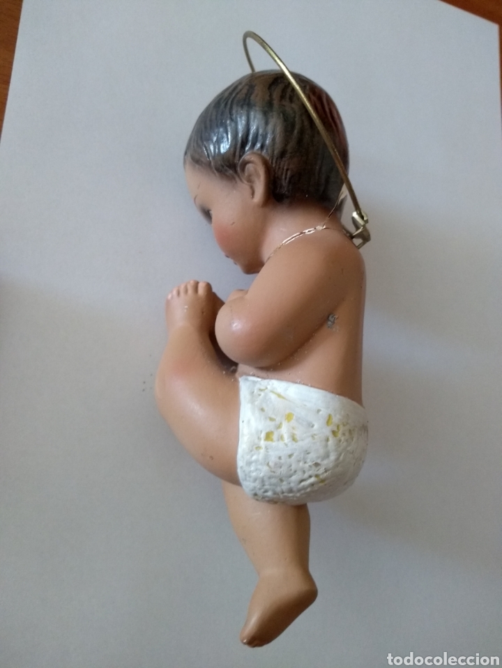 Antig&uuml;edades: **NI?O JES&Uacute;S DE CUNA, ( PEGADO) 20cm** - Foto 3