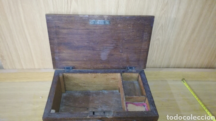 Antig&uuml;edades: Caja tallada de madera de roble - Foto 6