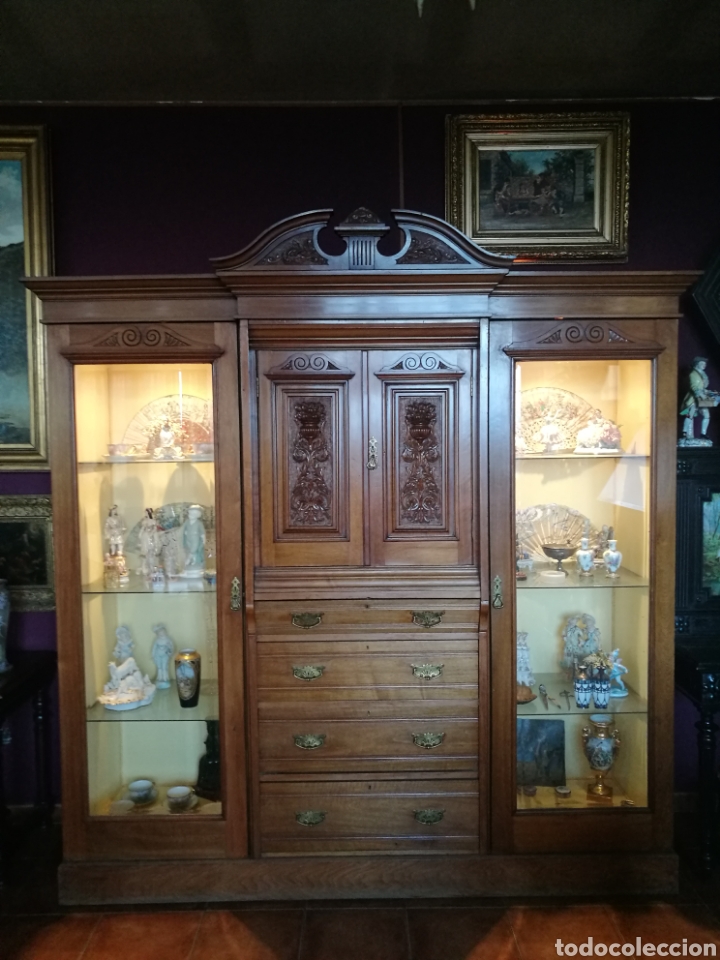Antig&uuml;edades: Vitrina caoba - Foto 1