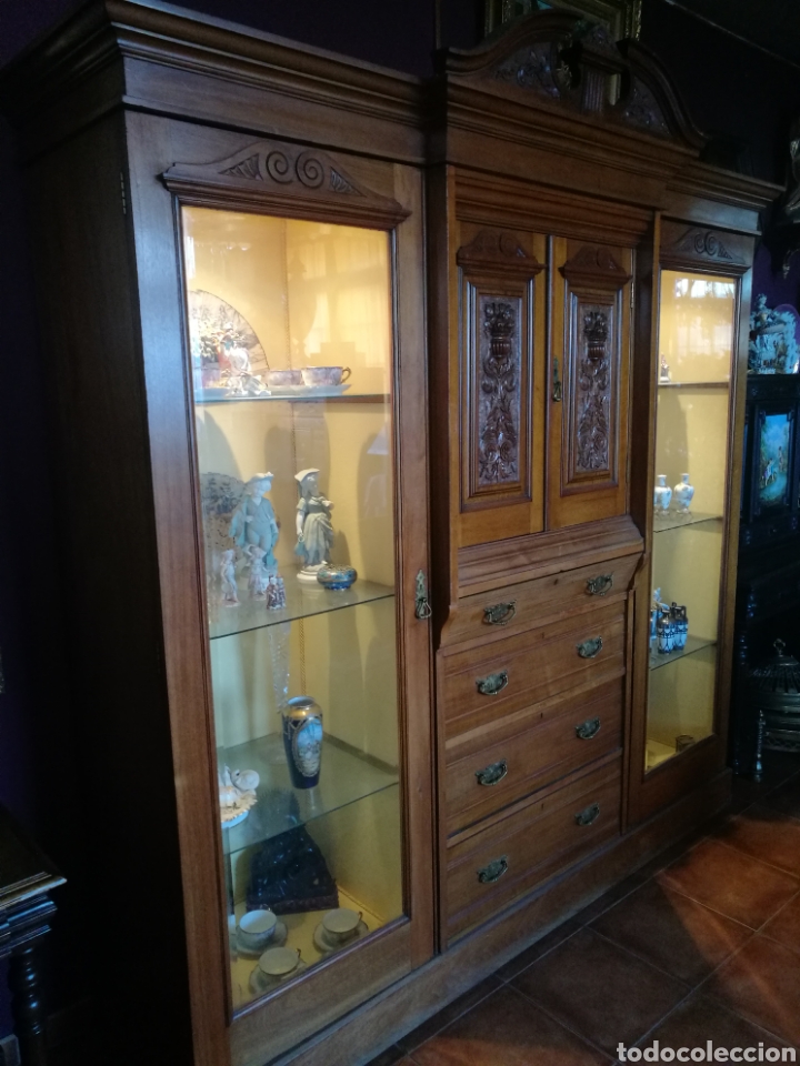 Antig&uuml;edades: Vitrina caoba - Foto 2