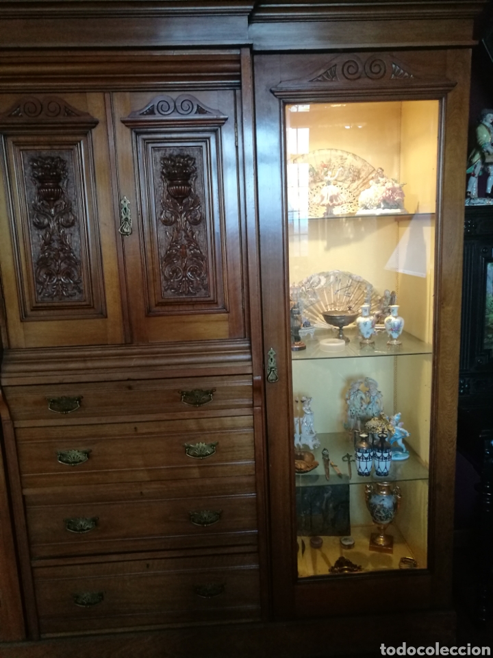 Antig&uuml;edades: Vitrina caoba - Foto 4
