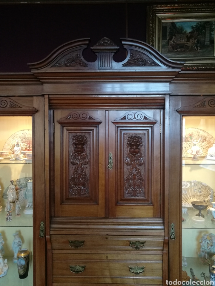 Antig&uuml;edades: Vitrina caoba - Foto 5