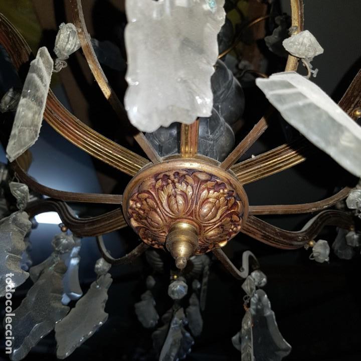 Antig&uuml;edades: Lampara cristal - Foto 2