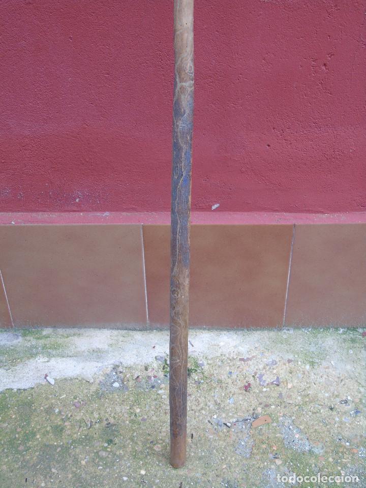 Antig&uuml;edades: ANTIGUA HORCA DE MADERA. DOS DIENTES. - Foto 4