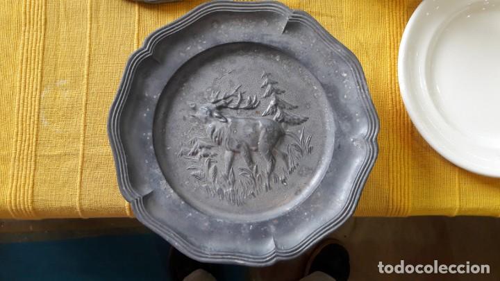 Antig&uuml;edades: plato,s de esta&ntilde;o , peltre ... - Foto 1