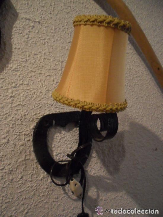 Antig&uuml;edades: APLIQUE DE PARED EN FORJA - EL&Eacute;CTRICO - FUNCIONANDO - Foto 2