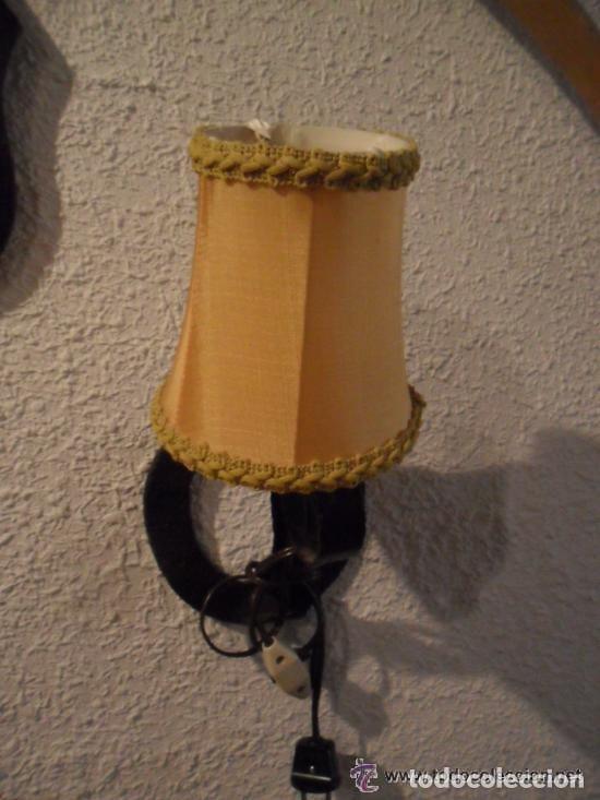 Antig&uuml;edades: APLIQUE DE PARED EN FORJA - EL&Eacute;CTRICO - FUNCIONANDO - Foto 3