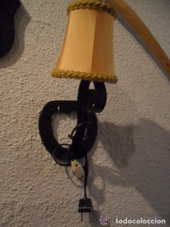 Antig&uuml;edades: APLIQUE DE PARED EN FORJA - EL&Eacute;CTRICO - FUNCIONANDO - Foto 4