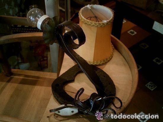 Antig&uuml;edades: APLIQUE DE PARED EN FORJA - EL&Eacute;CTRICO - FUNCIONANDO - Foto 5
