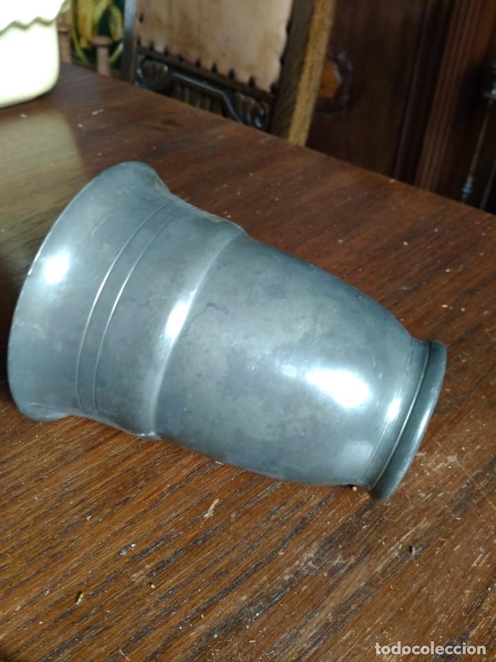 Antig&uuml;edades: VASO DE PELTRE ANTIGUO - Foto 3