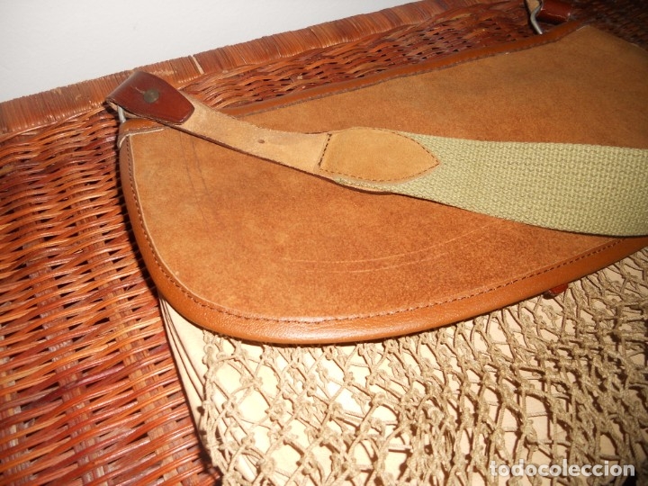 Antig&uuml;edades: ANTIGUO  BOLSO DE PIEL CON REDES - Foto 9