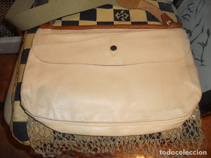 Antig&uuml;edades: ANTIGUO  BOLSO DE PIEL CON REDES - Foto 13