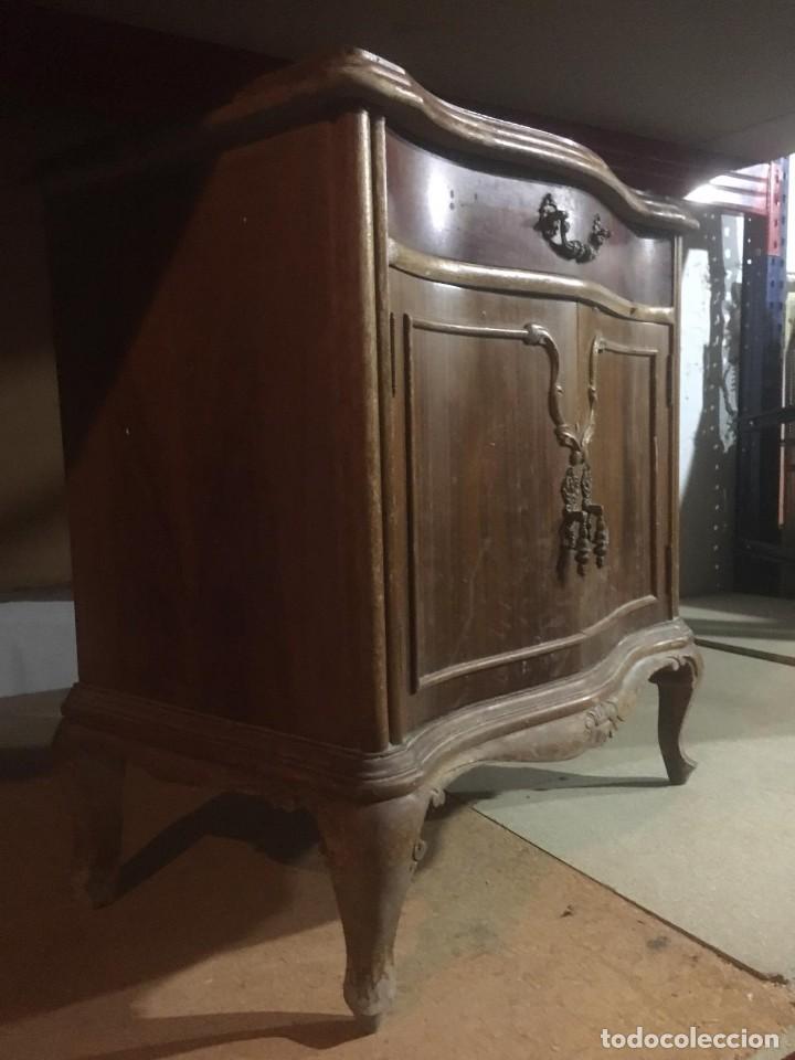Antig&uuml;edades: MESITAS DE NOCHE MADERA ANTIGUA - Foto 8