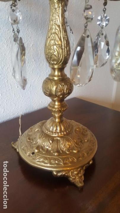 Antig&uuml;edades: Lampara bronce 6 brazos - Foto 3