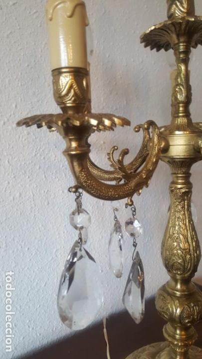 Antig&uuml;edades: Lampara bronce 6 brazos - Foto 4