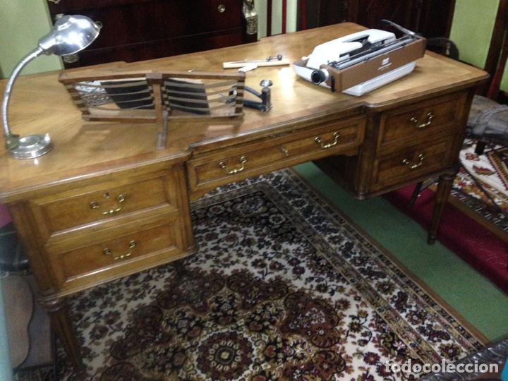 Antig&uuml;edades: Mesa estilo despacho con 5 cajones - Foto 2