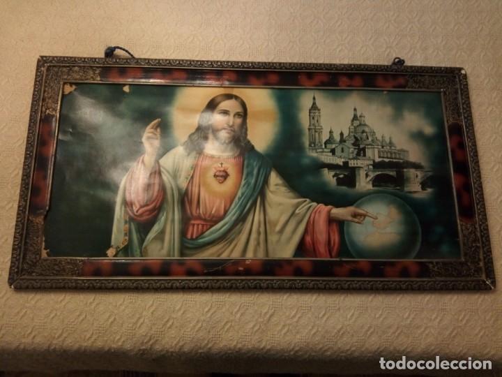 Antig&uuml;edades: Antigua y curiosa l&aacute;mina con marco - Foto 1