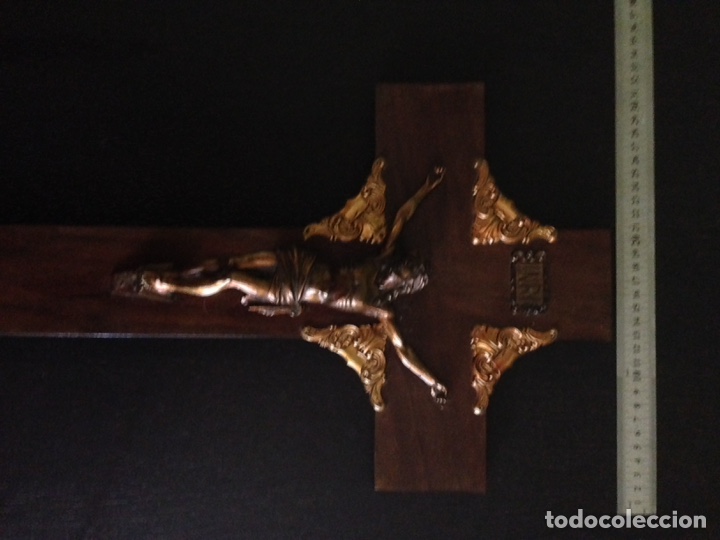 Antig&uuml;edades: Cruzifijo madera y bronze - Foto 7