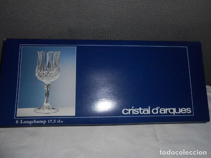 Antig&uuml;edades: 6 Copas 17,5Longchamp -Cristal DArques - Foto 1