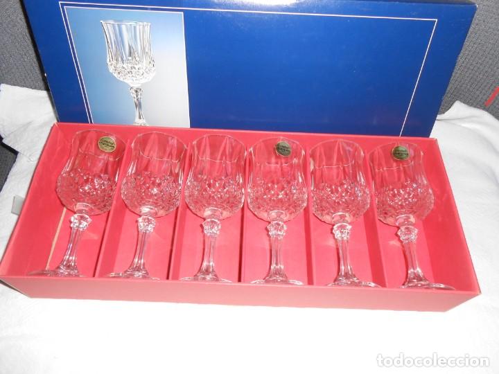 Antig&uuml;edades: 6 Copas 17,5Longchamp -Cristal DArques - Foto 3