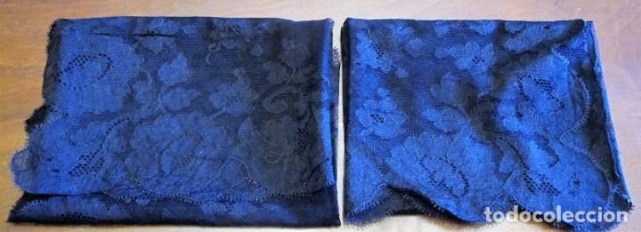 Antig&uuml;edades: MANTILLA NEGRA ,DE BLONDA,  RECTANGULAR DIVIDIDA AL MEDIO - Foto 9