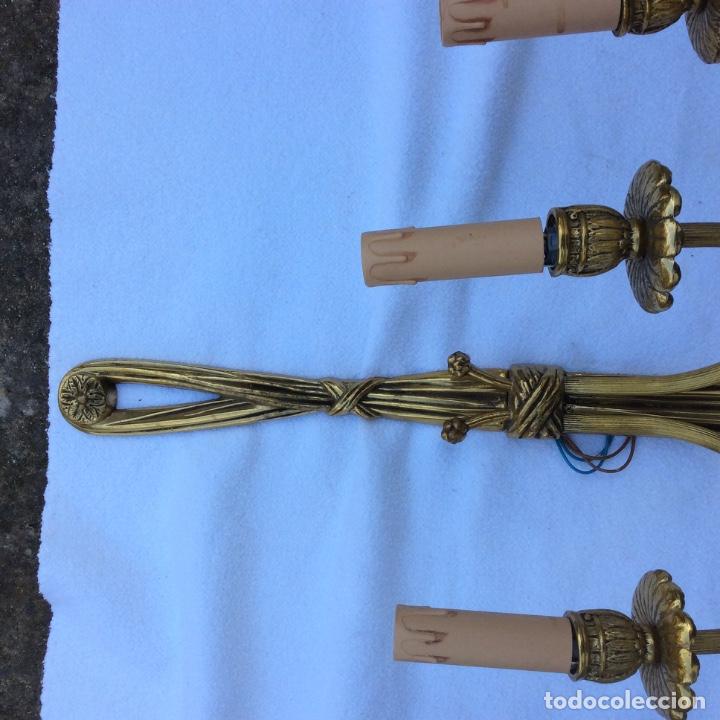 Antig&uuml;edades: PAREJA DE APLIQUES DE BRONCE - Foto 3