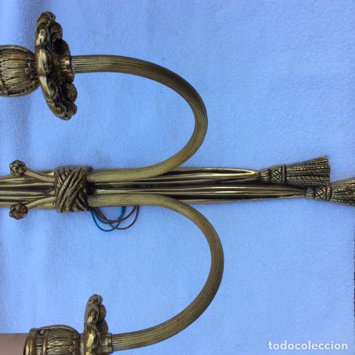 Antig&uuml;edades: PAREJA DE APLIQUES DE BRONCE - Foto 4
