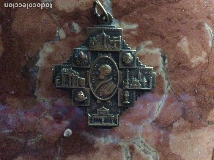 Antig&uuml;edades: Medalla religiosa bronce 3,5cmx3,5cm. - Foto 2