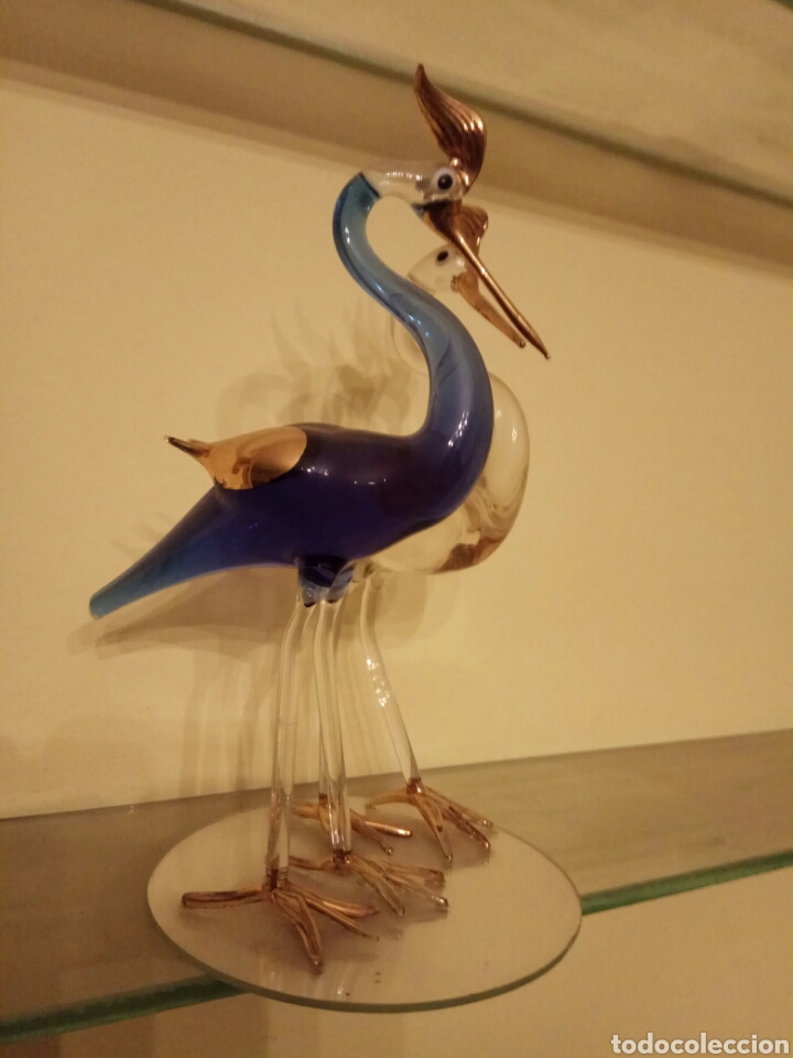 Antig&uuml;edades: CRISTAL DE MURANO CISNES 22 CM - Foto 1