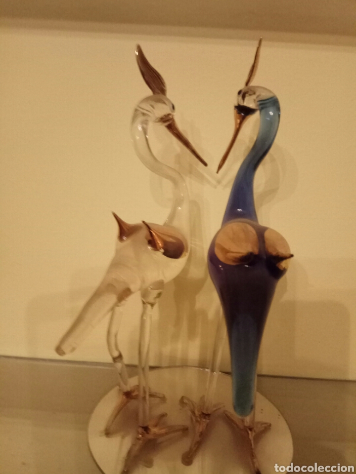 Antig&uuml;edades: CRISTAL DE MURANO CISNES 22 CM - Foto 2