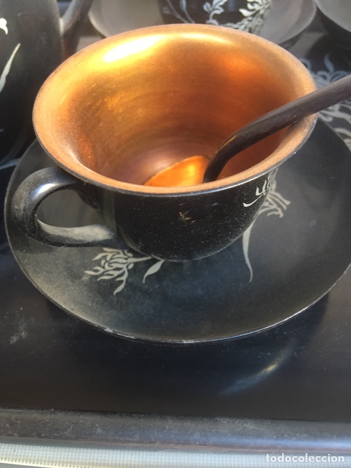 Antig&uuml;edades: Juego de caf&eacute;s lacados - Foto 4