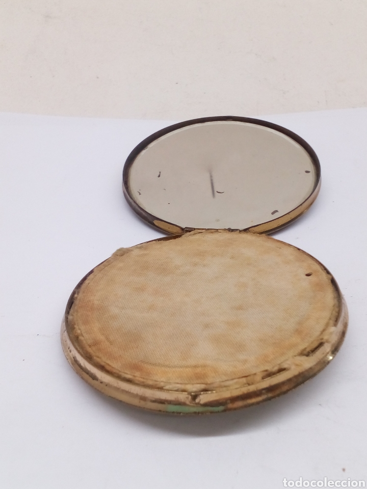 Antig&uuml;edades: Polvera antigua espejo con esmalte - Foto 2