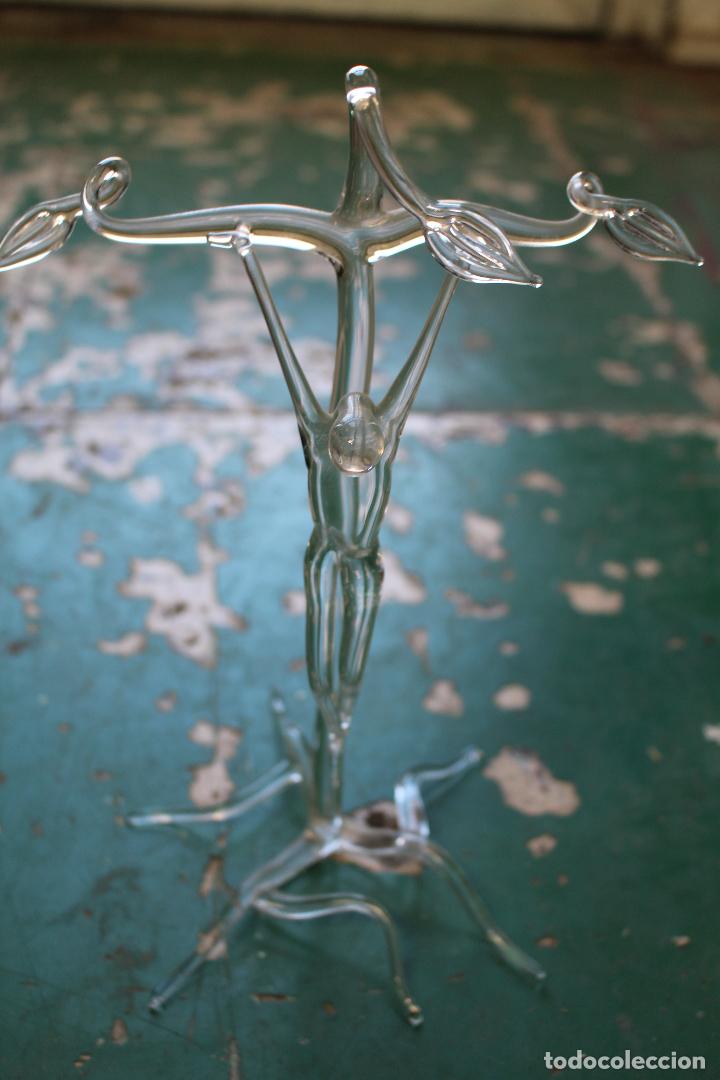 Antig&uuml;edades: crucifijo en cristal - Foto 2