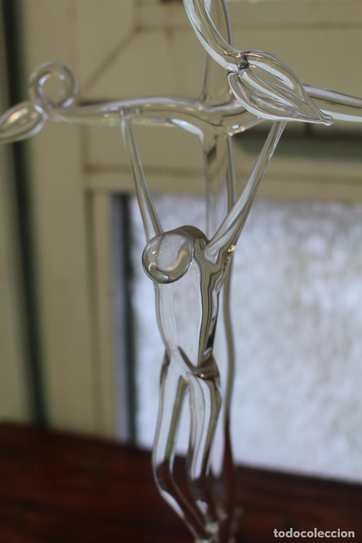 Antig&uuml;edades: crucifijo en cristal - Foto 3