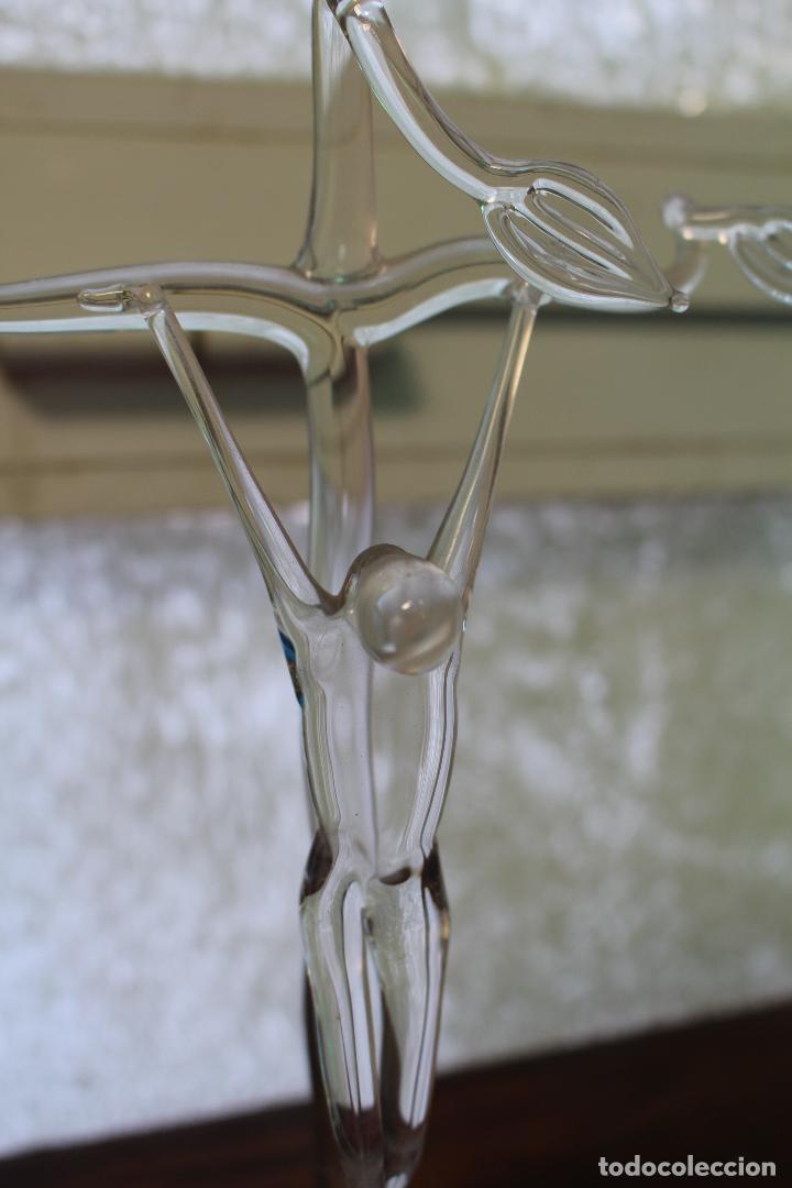 Antig&uuml;edades: crucifijo en cristal - Foto 4