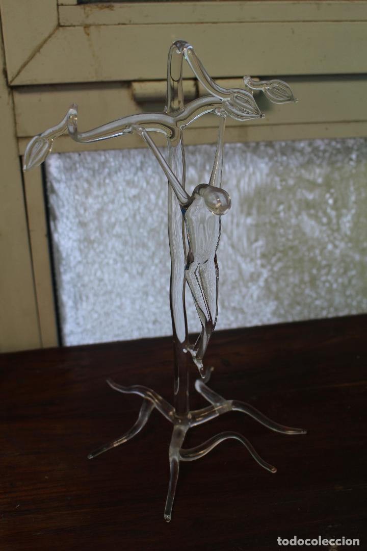 Antig&uuml;edades: crucifijo en cristal - Foto 5