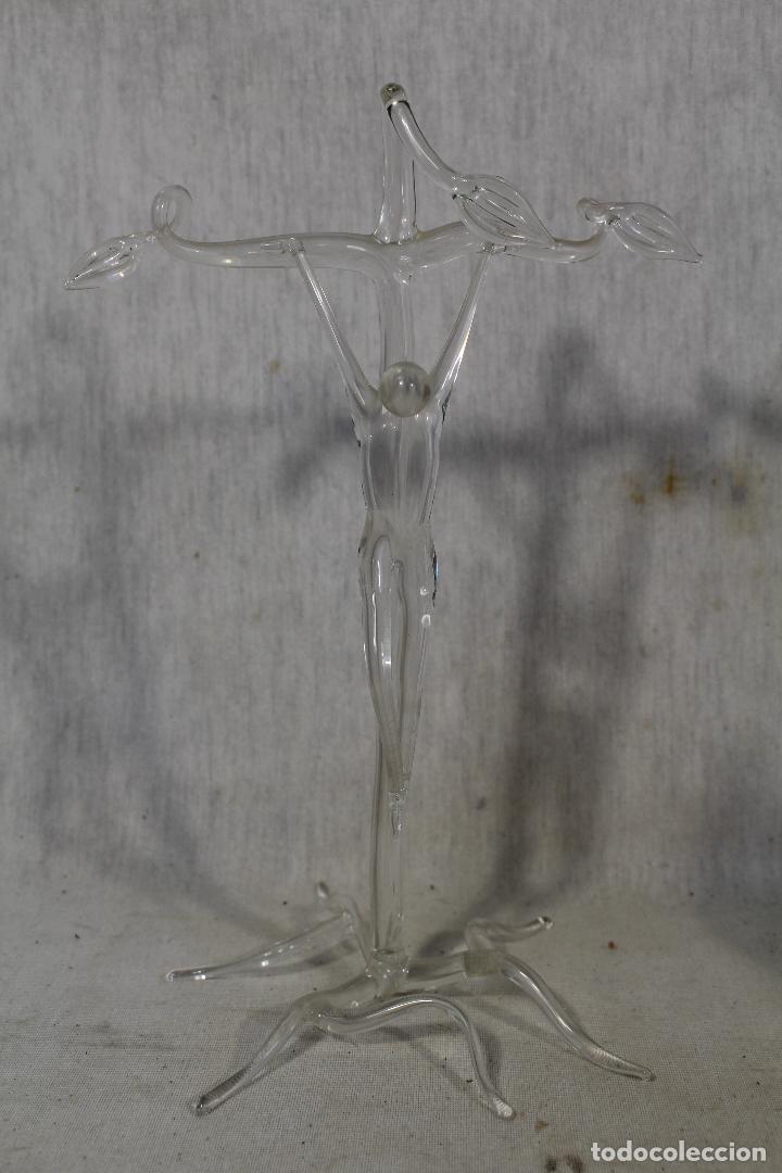 Antig&uuml;edades: crucifijo en cristal - Foto 9