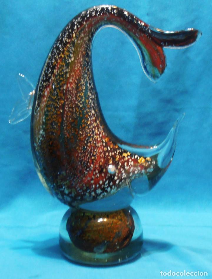 Antig&uuml;edades: PEZ DE CRISTAL DE MURANO, 2300 GRAMOS - Foto 1