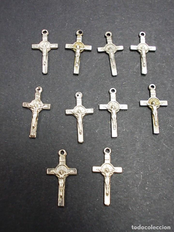 Antig&uuml;edades: Lote de 10 cruces plateadas - Foto 3
