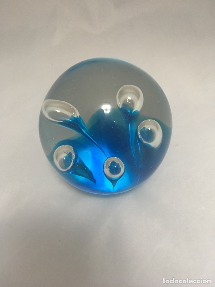 Antig&uuml;edades: PISAPAPELES CRITAL MURANO MIDE 9cms diam - Foto 2