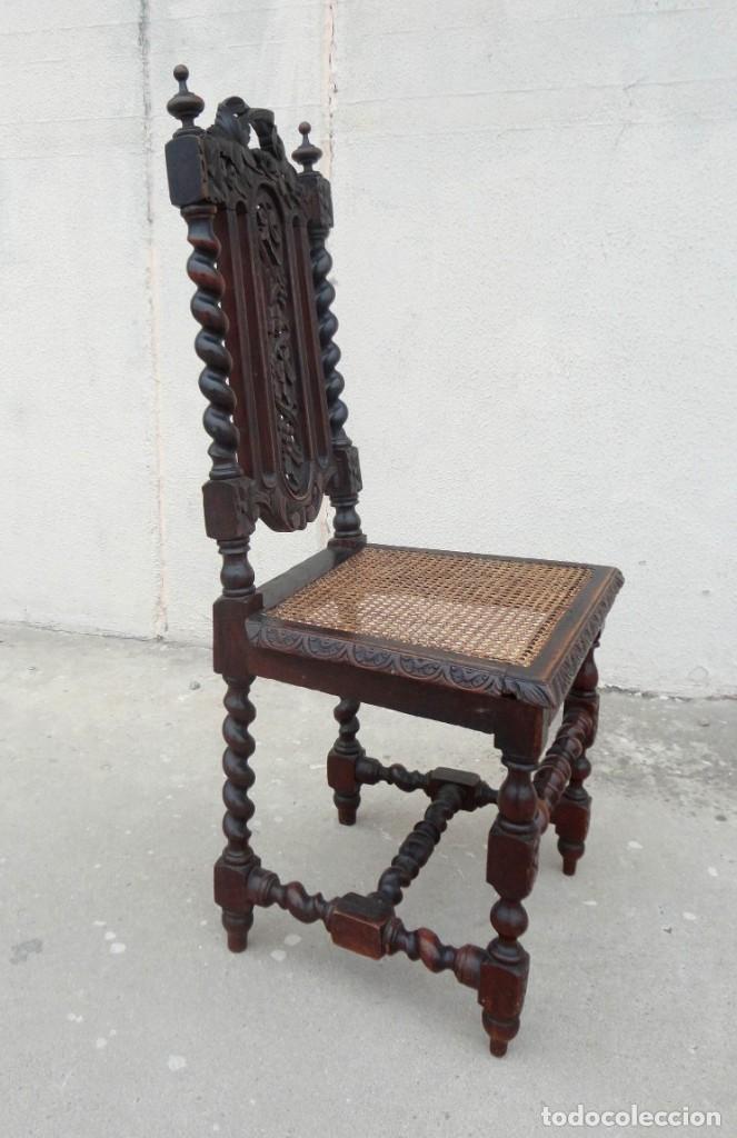 Antig&uuml;edades: 14 Sillas talladas en madera de roble - Foto 4