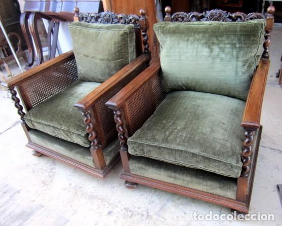 Antig&uuml;edades: Sofa con 2 sillones estilo renacimiento - Foto 3