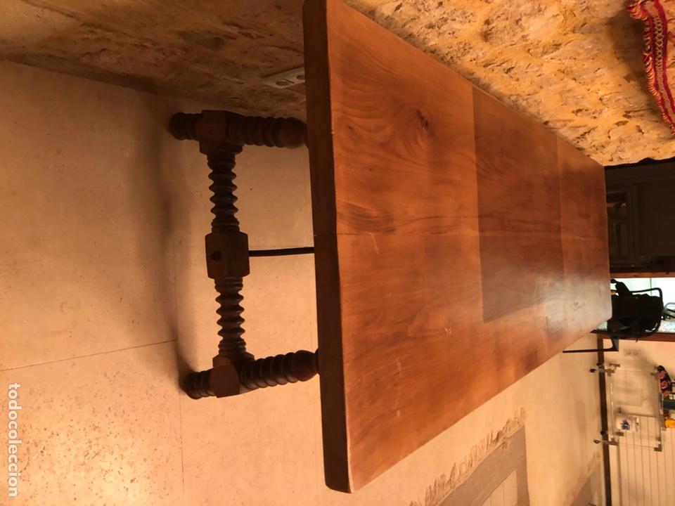Antig&uuml;edades: Mesa espa&ntilde;ola madera de nogal - Foto 2