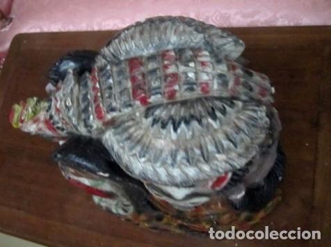 Antig&uuml;edades: Cabezudo en madera tallada y policromada - Foto 2