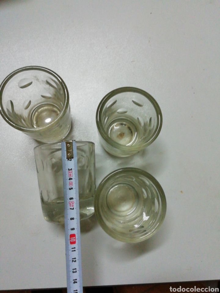Antig&uuml;edades: Vasos de vidrio antiguos 4ud - Foto 2